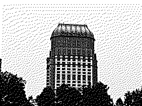 Fallsview casino tower seen through haze